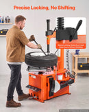 VEVOR elektriskā riepu montāžas iekārta, 1100 W, pedāļu vadība, diskiem ar ārējo fiksāciju 254–457 mm un iekšējo fiksāciju 305–559 mm
