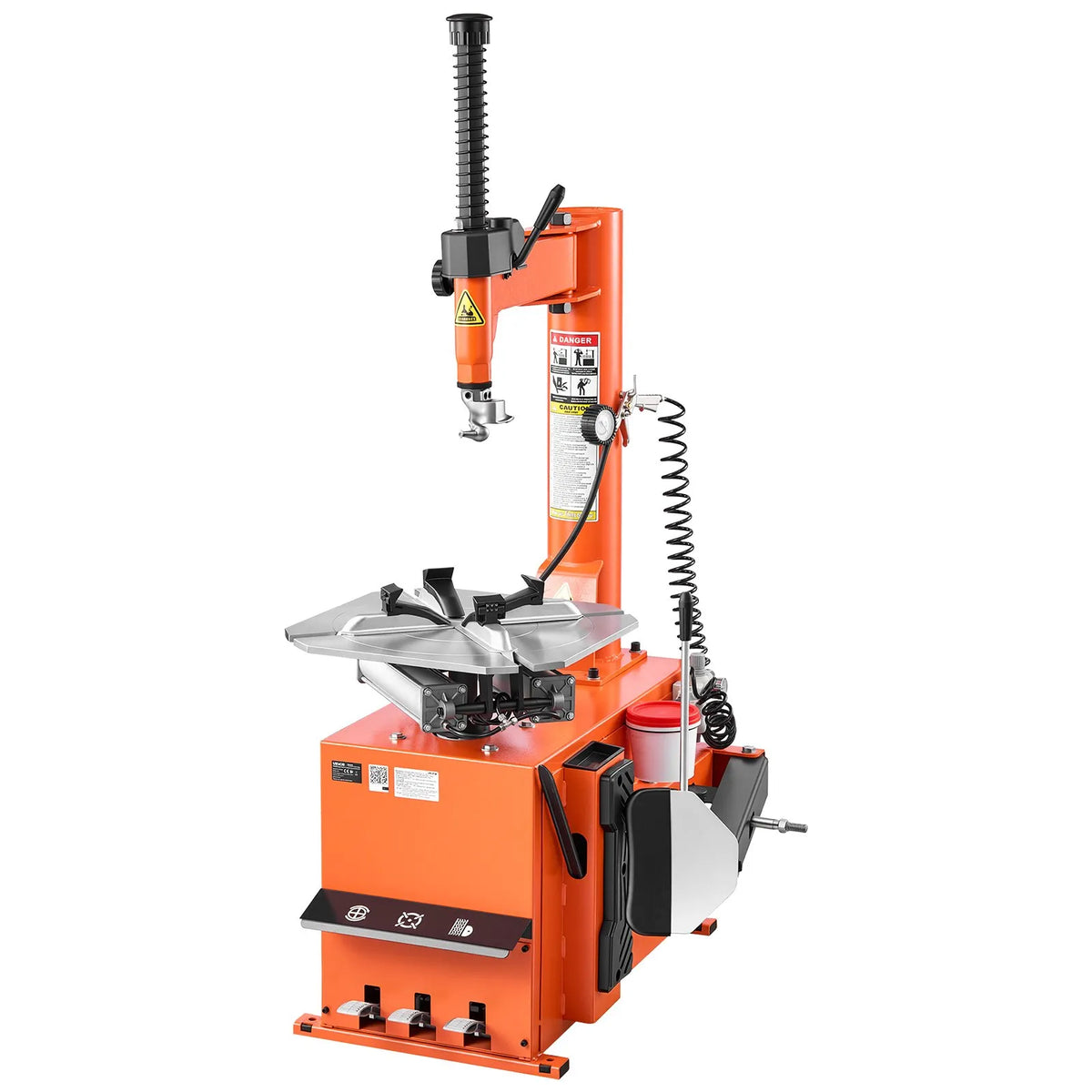 VEVOR elektriskā riepu montāžas iekārta, 1100 W, pedāļu vadība, diskiem ar ārējo fiksāciju 254–457 mm un iekšējo fiksāciju 305–559 mm