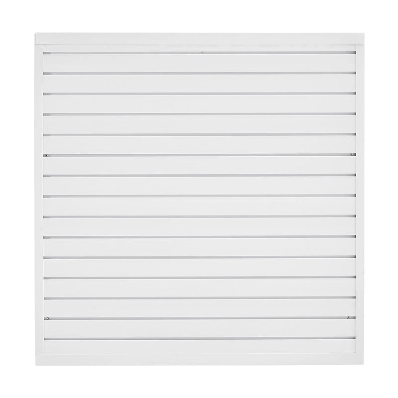 VEVOR Slatwall rievoto sienas paneļu sistēma, 1220 × 1220 mm, PVC modulāri sienas paneļi baltā krāsā, viegli uzstādāma, pielāgojama un piegriežama uzglabāšanas un demonstrēšanas sistēma, garāžai, darbnīcai, veikalam un mājai