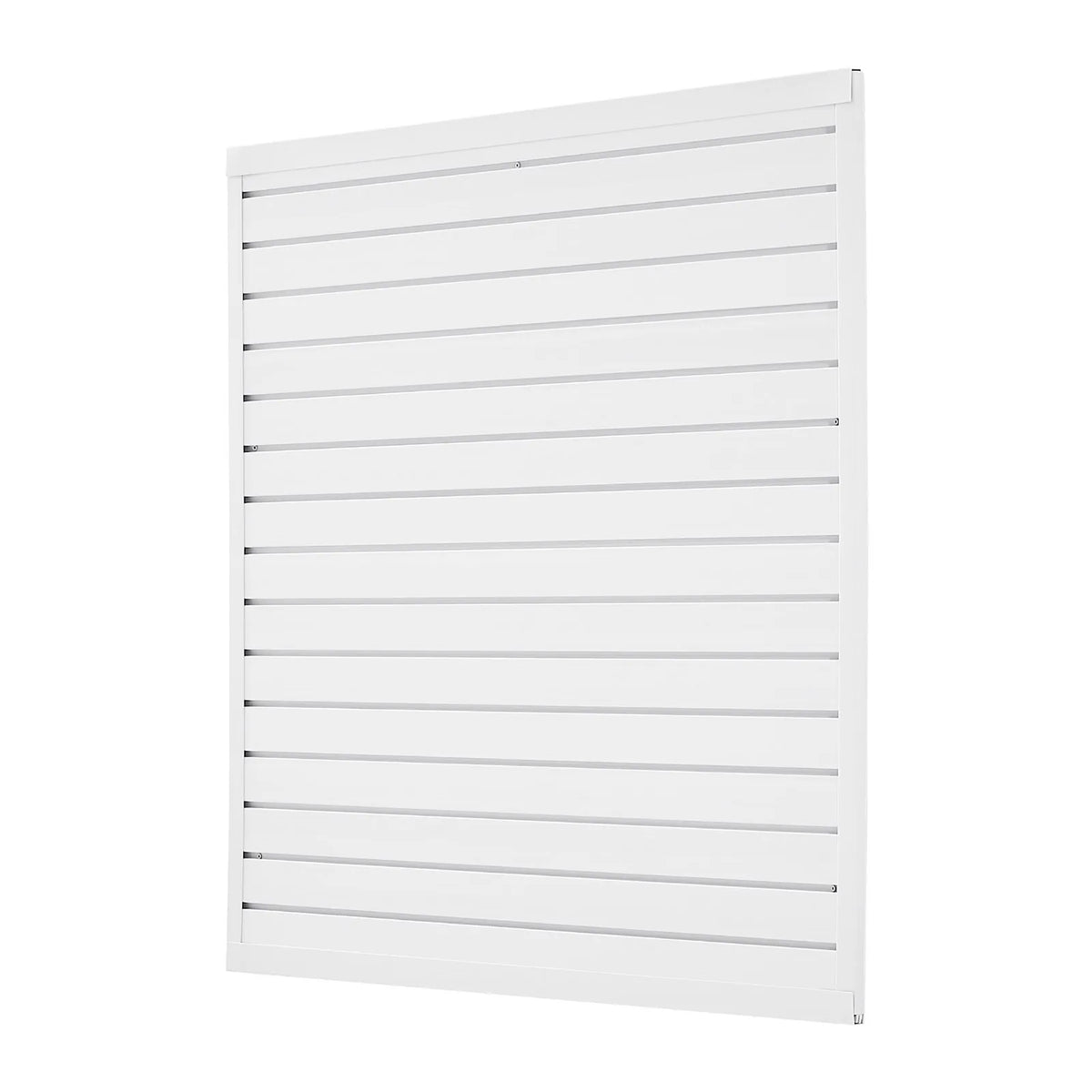 Система рифленых стеновых панелей VEVOR Slatwall, 1220 × 1220 мм, модульные стеновые панели из ПВХ белого цвета, простая в установке, адаптируемая и поддающаяся резке система для хранения и демонстрации товаров, для гаража, мастерской, магазина и дома