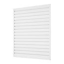 VEVOR Slatwall rievoto sienas paneļu sistēma, 1220 × 1220 mm, PVC modulāri sienas paneļi baltā krāsā, viegli uzstādāma, pielāgojama un piegriežama uzglabāšanas un demonstrēšanas sistēma, garāžai, darbnīcai, veikalam un mājai