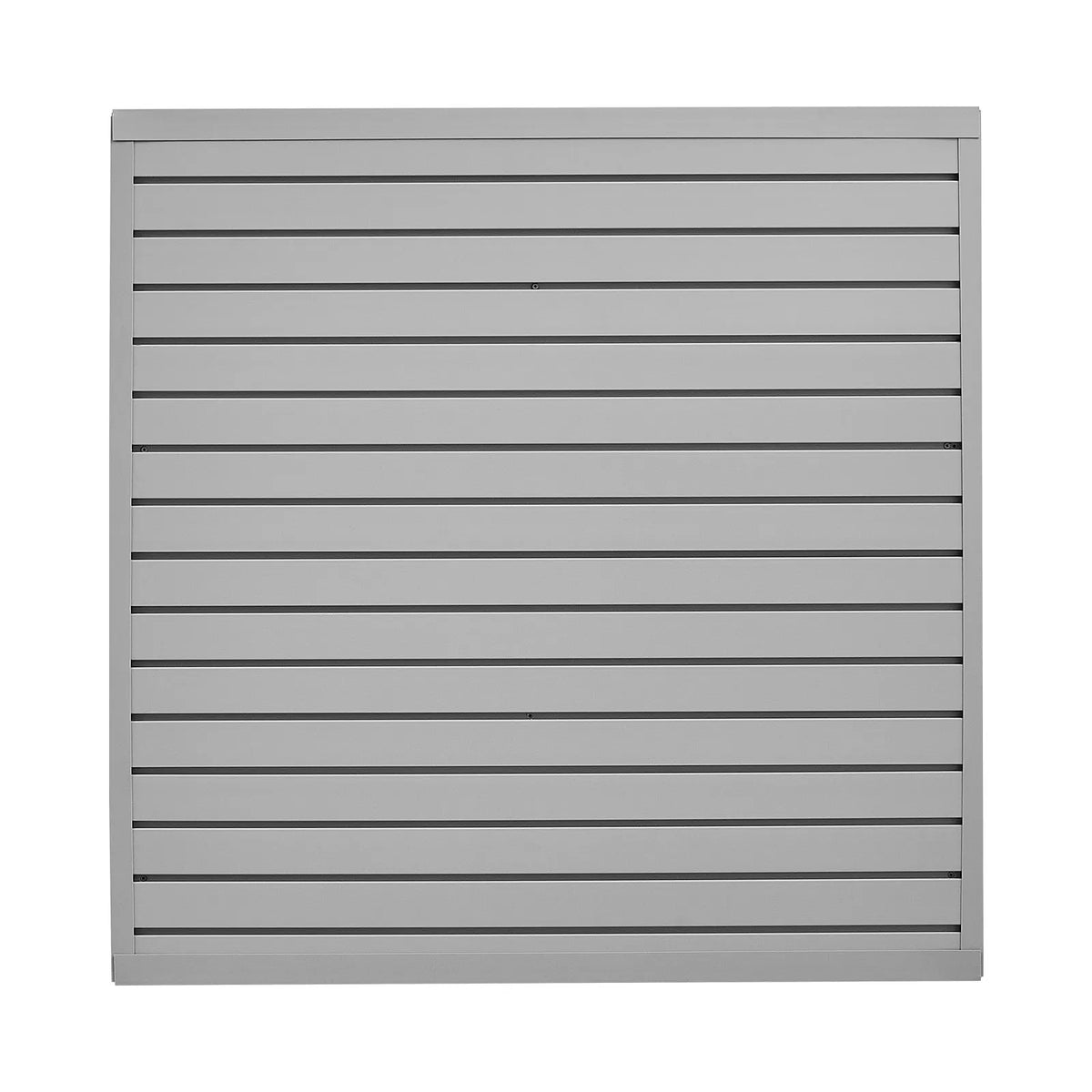 VEVOR Slatwall rievoto sienas paneļu sistēma, 1220 × 1220 mm, PVC modulāri sienas paneļi pelēkā krāsā, viegli uzstādāma, pielāgojama un piegriežama uzglabāšanas un demonstrēšanas sistēma, garāžai, darbnīcai, veikalam un mājai