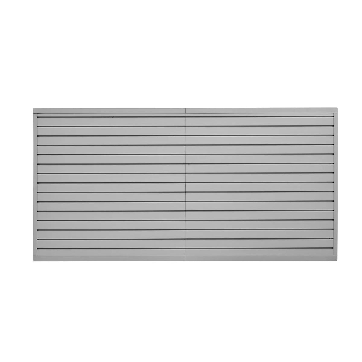 VEVOR Slatwall rievoto sienas paneļu sistēma, 2440 × 1220 mm, PVC sienas paneļi ar piederumiem, pelēka modulāra uzglabāšanas un demonstrēšanas sistēma, viegli uzstādāma, pielāgojama un piegriežama, garāžai, darbnīcai, veikalam un mājai