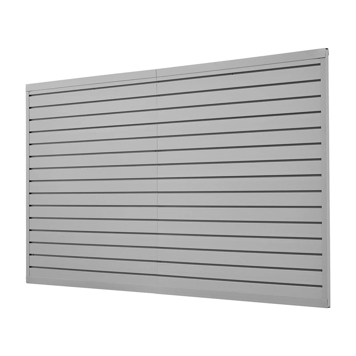 VEVOR Slatwall rievoto sienas paneļu sistēma, 2440 × 1220 mm, PVC sienas paneļi ar piederumiem, pelēka modulāra uzglabāšanas un demonstrēšanas sistēma, viegli uzstādāma, pielāgojama un piegriežama, garāžai, darbnīcai, veikalam un mājai