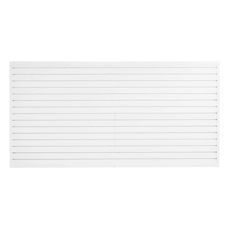 VEVOR Slatwall rievoto sienas paneļu sistēma, 2440 × 1220 mm, PVC sienas paneļi ar piederumiem, balta modulāra uzglabāšanas un demonstrēšanas sistēma, viegli uzstādāma, pielāgojama un piegriežama, garāžai, darbnīcai, veikalam un mājai