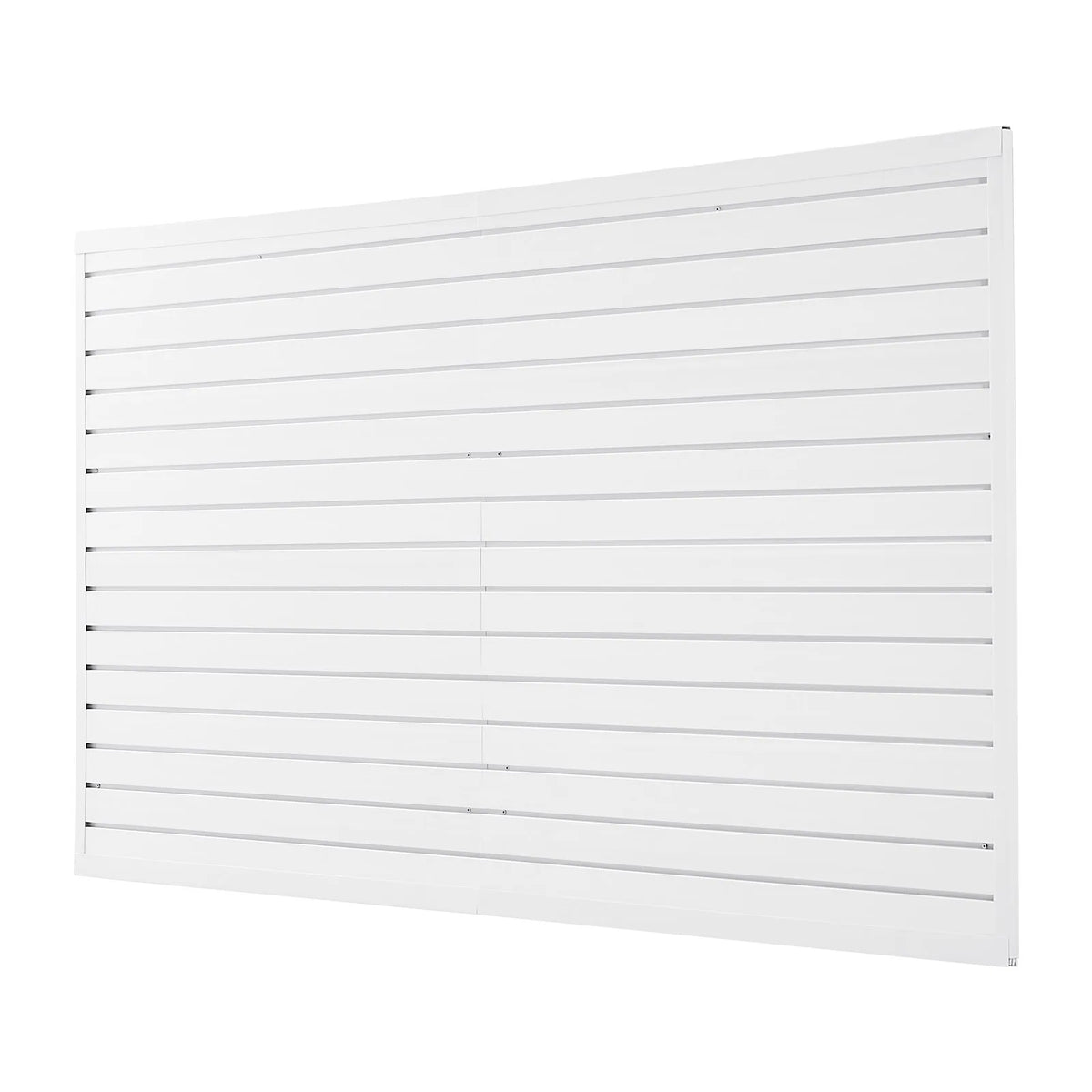 VEVOR Slatwall rievoto sienas paneļu sistēma, 2440 × 1220 mm, PVC sienas paneļi ar piederumiem, balta modulāra uzglabāšanas un demonstrēšanas sistēma, viegli uzstādāma, pielāgojama un piegriežama, garāžai, darbnīcai, veikalam un mājai