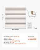 VEVOR Slatwall rievoto sienas paneļu sistēma, 1220 × 1220 mm, modulāri MDF sienas paneļi baltā krāsā, viegli uzstādāma, pielāgojama un piegriežama uzglabāšanas un demonstrēšanas sistēma, garāžai, darbnīcai
