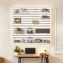 VEVOR Slatwall rievoto sienas paneļu sistēma, 1220 × 1220 mm, modulāri MDF sienas paneļi baltā krāsā, viegli uzstādāma, pielāgojama un piegriežama uzglabāšanas un demonstrēšanas sistēma, garāžai, darbnīcai
