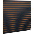 VEVOR Slatwall rievoto sienas paneļu komplekts, 2 paneļi, katrs 1220 × 610 mm, lieljaudas melna sienas uzglabāšanas un demonstrēšanas sistēma, garāžai, darbnīcai, veikalam