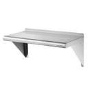 VEVOR JC-WS-1224-418 nerūsējošā tērauda sienas plaukts, 305 × 610 mm, 113 kg kravnesība, komerciāls peldošais plaukts ar kronšteiniem, virtuvei, restorānam un garāžai