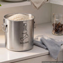 VEVOR HC-20 LT, 20 l nerūsējošā tērauda barības uzglabāšanas konteiners suņiem un kaķiem, līdz ~8 kg, hermētisks vāks, 2 rokturi, metāla tvertne sausajai barībai, rīsiem un miltiem
