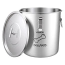 VEVOR HC-20 LT, 20 l nerūsējošā tērauda barības uzglabāšanas konteiners suņiem un kaķiem, līdz ~8 kg, hermētisks vāks, 2 rokturi, metāla tvertne sausajai barībai, rīsiem un miltiem