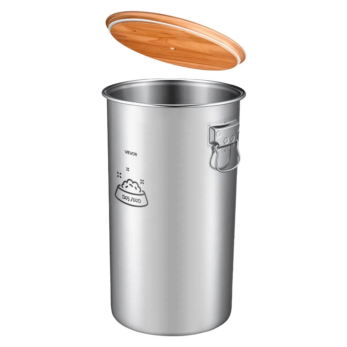 VEVOR Stainless Steel Pet Food Container for Dogs and Cats with Airtight Lid, 35 l (~14 kg)