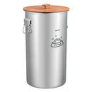 VEVOR HC-35 LT, 35 l nerūsējošā tērauda barības uzglabāšanas konteiners suņiem un kaķiem, līdz 14 kg, hermētisks vāks, 2 rokturi, metāla tvertne sausajai barībai, rīsiem un miltiem