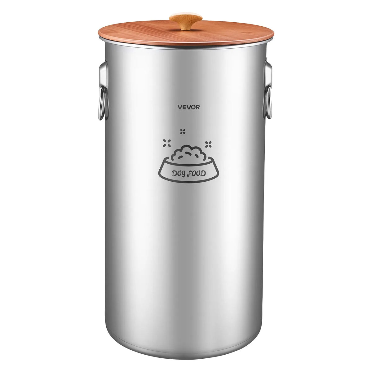 VEVOR Stainless Steel Pet Food Container for Dogs and Cats with Airtight Lid, 35 l (~14 kg)