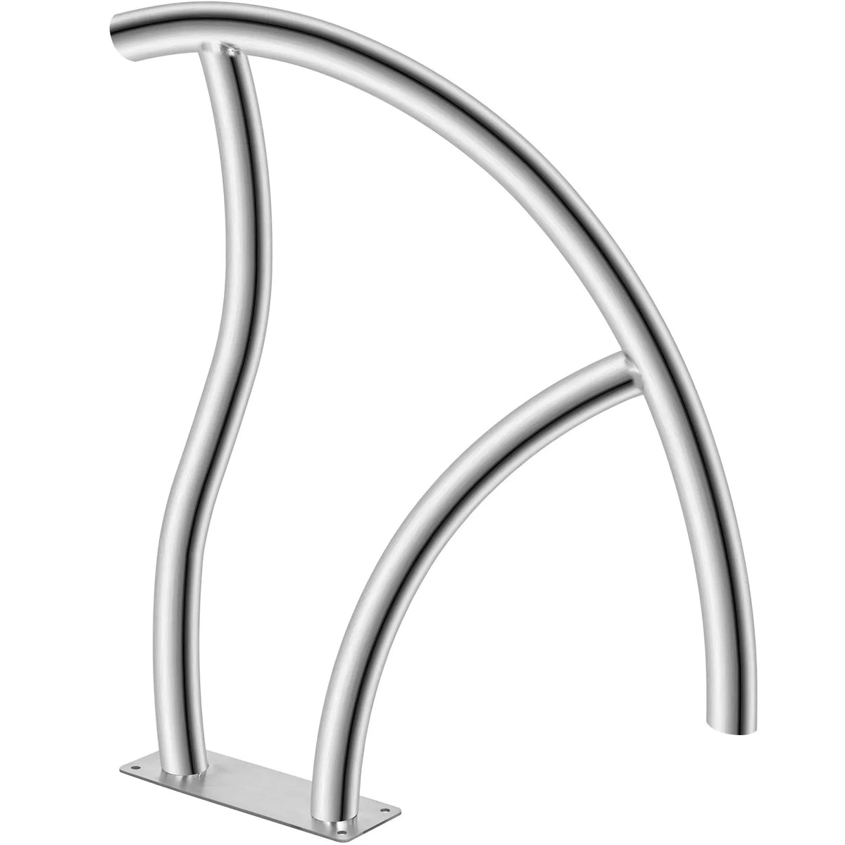 VEVOR Pool Ladder Handrails 2 pcs, 762 × 762 mm, Stainless Steel Handrails with Quick-Mount Base Plate, Maximum Load 170 kg, Complete Fastening Accessories Kit Included