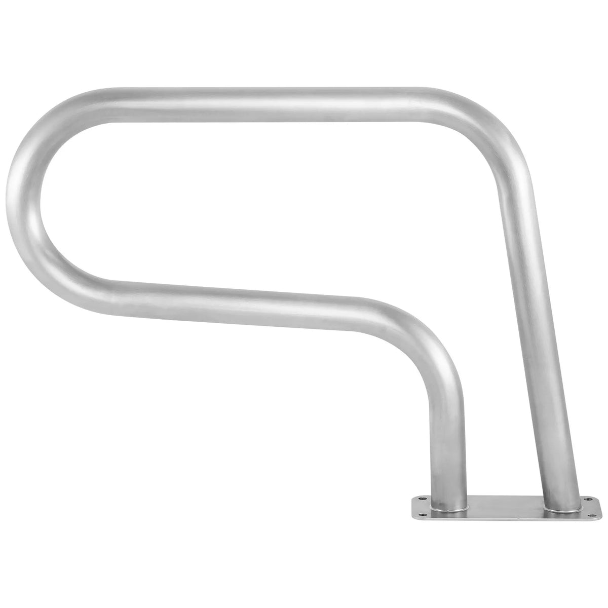 VEVOR Pool Handrails 76 × 56 cm, Grade 304 Stainless Steel Safety Handrails for Swimming Pools with 113 kg Load Capacity, Silver, Rust-Resistant, with Blue Grip Cover, M8 Drill Bits and Self-Tapping Screws
