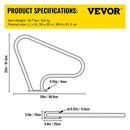 VEVOR baseina margas 99 × 81 cm, 304. klases nerūsējošā tērauda drošības margas peldbaseinam ar 113 kg kravnesību, sudrabainas, rūsas izturīgas, ar zilu satvēriena pārvalku, M8 urbja uzgali un pašurbjošām skrūvēm