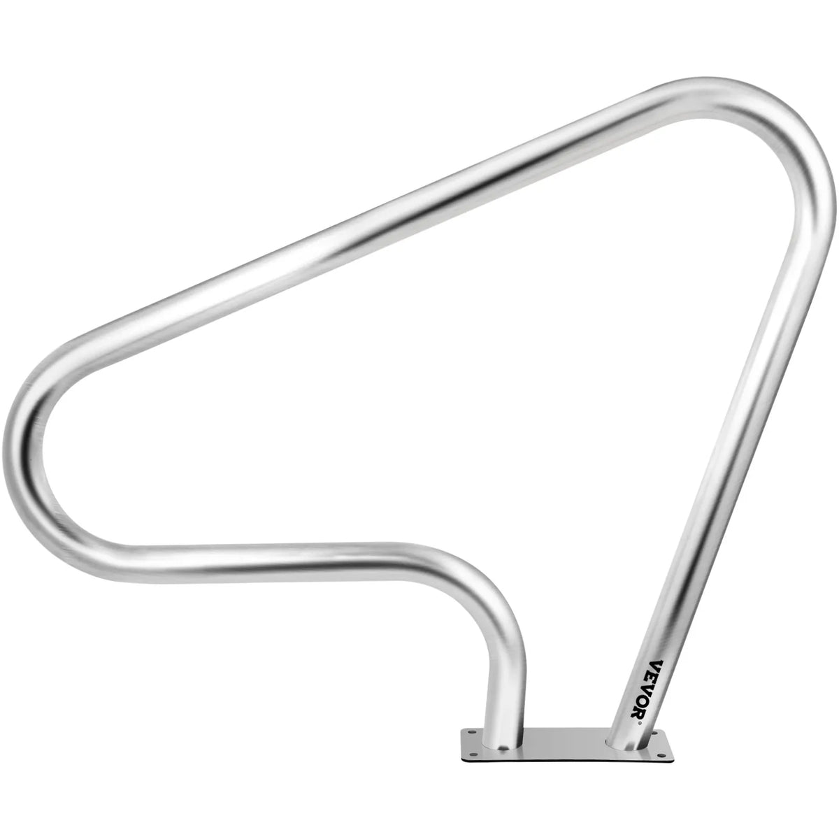 VEVOR Pool Handrails 99 × 81 cm, 304 Stainless Steel Safety Handrails for Swimming Pools with 113 kg Load Capacity, Silver, Rust-Resistant, with Blue Grip Cover, M8 Drill Bits and Self-Tapping Screws