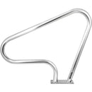 VEVOR baseina margas 99 × 81 cm, 304. klases nerūsējošā tērauda drošības margas peldbaseinam ar 113 kg kravnesību, sudrabainas, rūsas izturīgas, ar zilu satvēriena pārvalku, M8 urbja uzgali un pašurbjošām skrūvēm