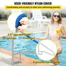 VEVOR baseina margas 137,2 × 91,4 cm, 304 nerūsējošā tērauda peldbaseina margas ar nestspēju līdz 113 kg, sudrabotas, pret rūsu noturīgas, ergonomiskas baseina margas ar zilu roktura pārklājumu, M8 urbja uzgali un pašvītņojošām skrūvēm
