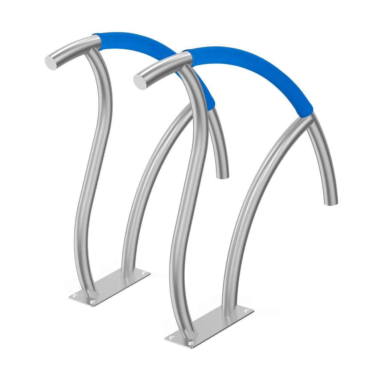 VEVOR Pool Handrails 2 pcs, 76.2 × 76.2 cm, Stainless Steel Safety Handrails with Base Plate for Indoor and Outdoor Pools, Pool Safety Railing Covers, Rust-Resistant Grab Bar with Handle Cover and Accessories for Spa Areas