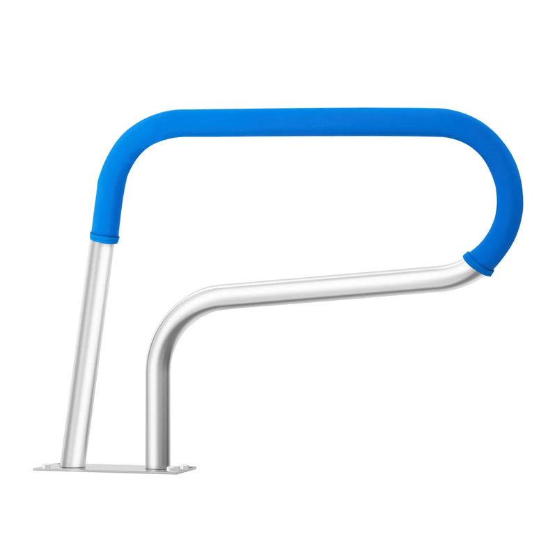 VEVOR baseina margas 81 × 58 cm, nerūsējošais tērauds ar pamatnes plāksni, drošības satvēriena margas iekštelpu un āra baseiniem, rūsas izturīgs rokturis ar satvēriena pārklājumu un piederumiem SPA zonām