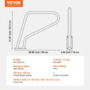 VEVOR baseina margas 99 × 81 cm, nerūsējošā tērauda drošības margas ar pamatplāksni iekštelpu un āra baseiniem, pretslīdes satvēriena stienis ar pārklājumu un piederumiem spa zonām