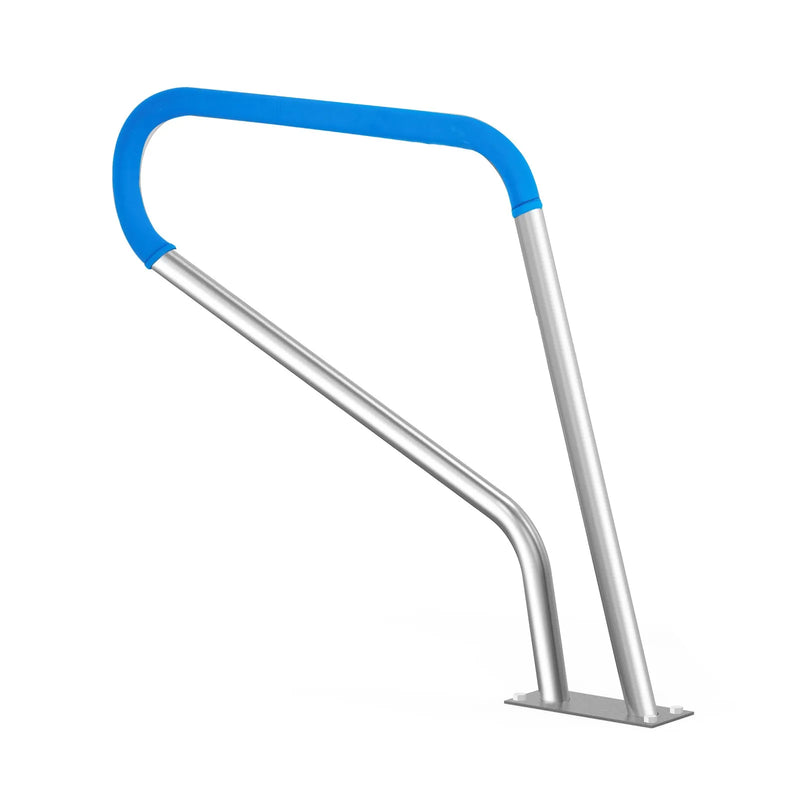 VEVOR baseina margas 99 × 81 cm, nerūsējošā tērauda drošības margas ar pamatplāksni iekštelpu un āra baseiniem, pretslīdes satvēriena stienis ar pārklājumu un piederumiem spa zonām