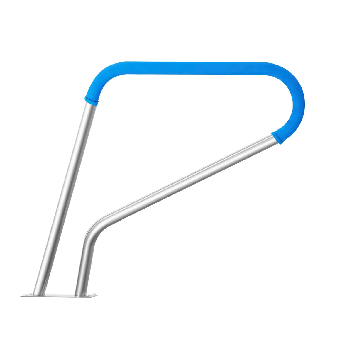 VEVOR Pool Handrails 99 × 81 cm, Stainless Steel Safety Handrails with Base Plate for Indoor and Outdoor Pools, Non-Slip Grab Bar with Coating and Accessories for Spa Areas