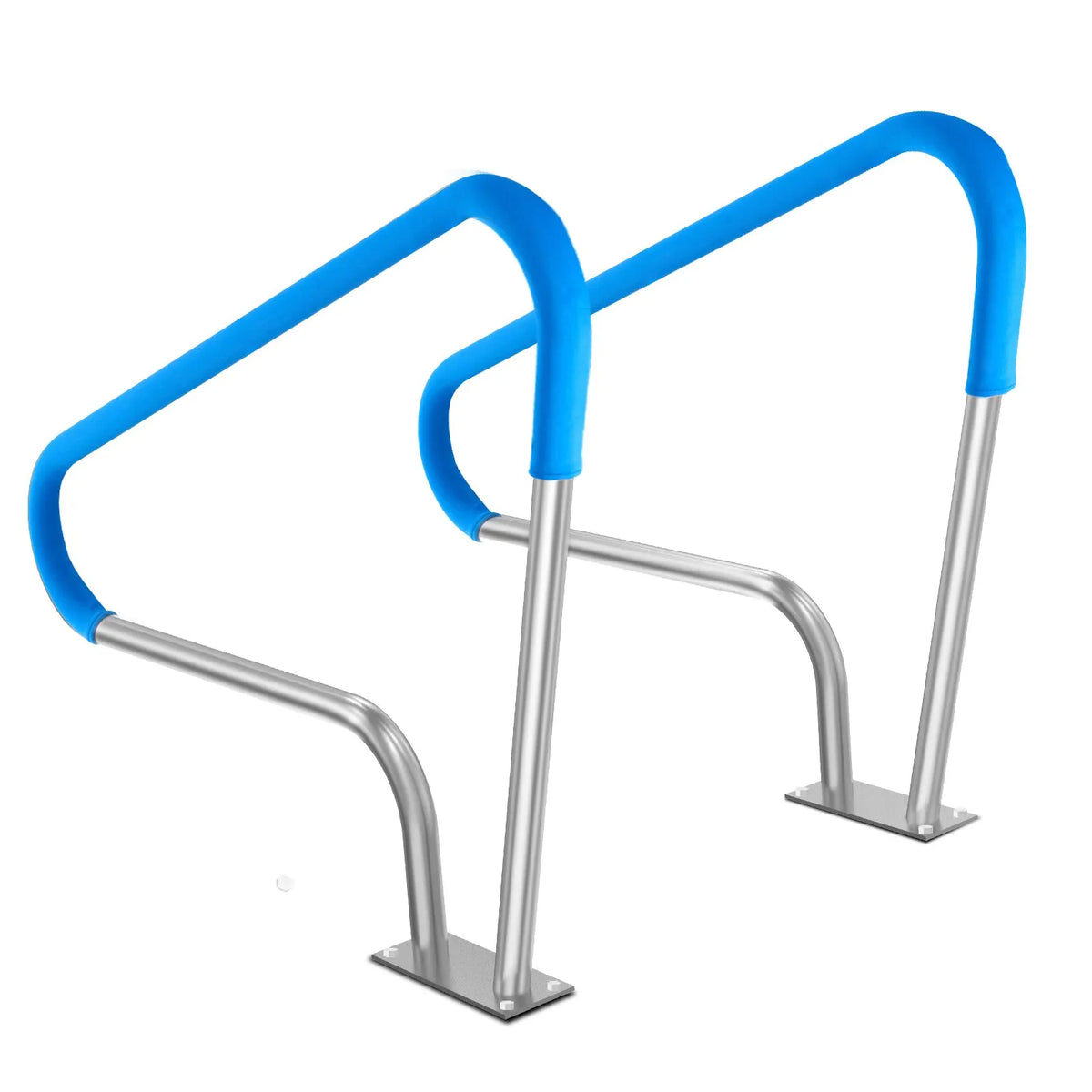 VEVOR Pool Handrails, 2 pcs, 122 × 91 cm, Stainless Steel Safety Handrails with Base Plate for Indoor and Outdoor Pools, Rust-Resistant Grip Handles with Covers and Accessories for SPA Zones