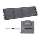 VEVOR salokāms saules panelis S200, 200 W, monokristālisks, ≥24% efektivitāte, MC4, USB-A, USB-C un DC, IP67, pārnēsājams, enerģijas stacijām, kempingam un pārgājieniem