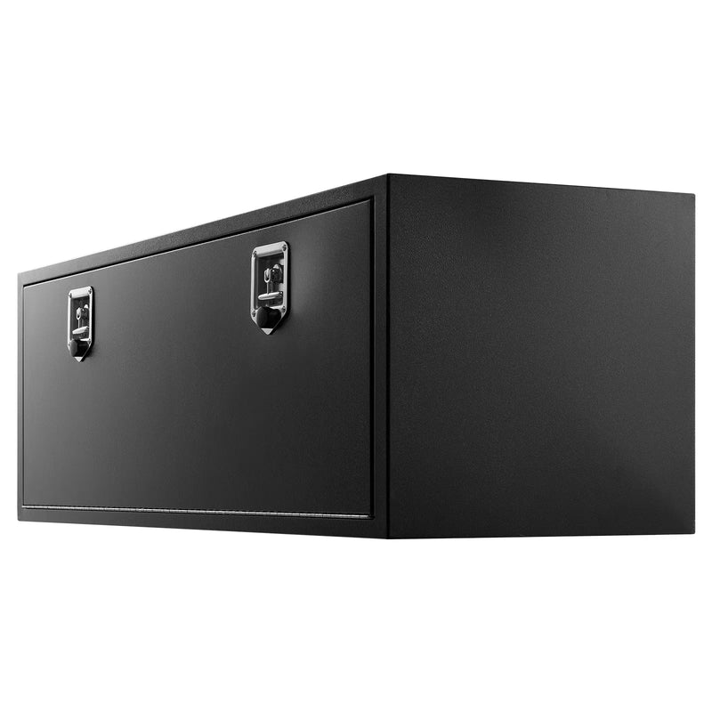 VEVOR zemvirsbūves kravas automašīnas instrumentu kaste 1524 × 457 × 457 mm, smagas slodzes tērauda piekabes uzglabāšanas kaste ar slēdzeni un atslēgām, ūdensizturīga, zem virsbūves ar T veida rokturi kravas automašīnai, furgonam un SUV, melna