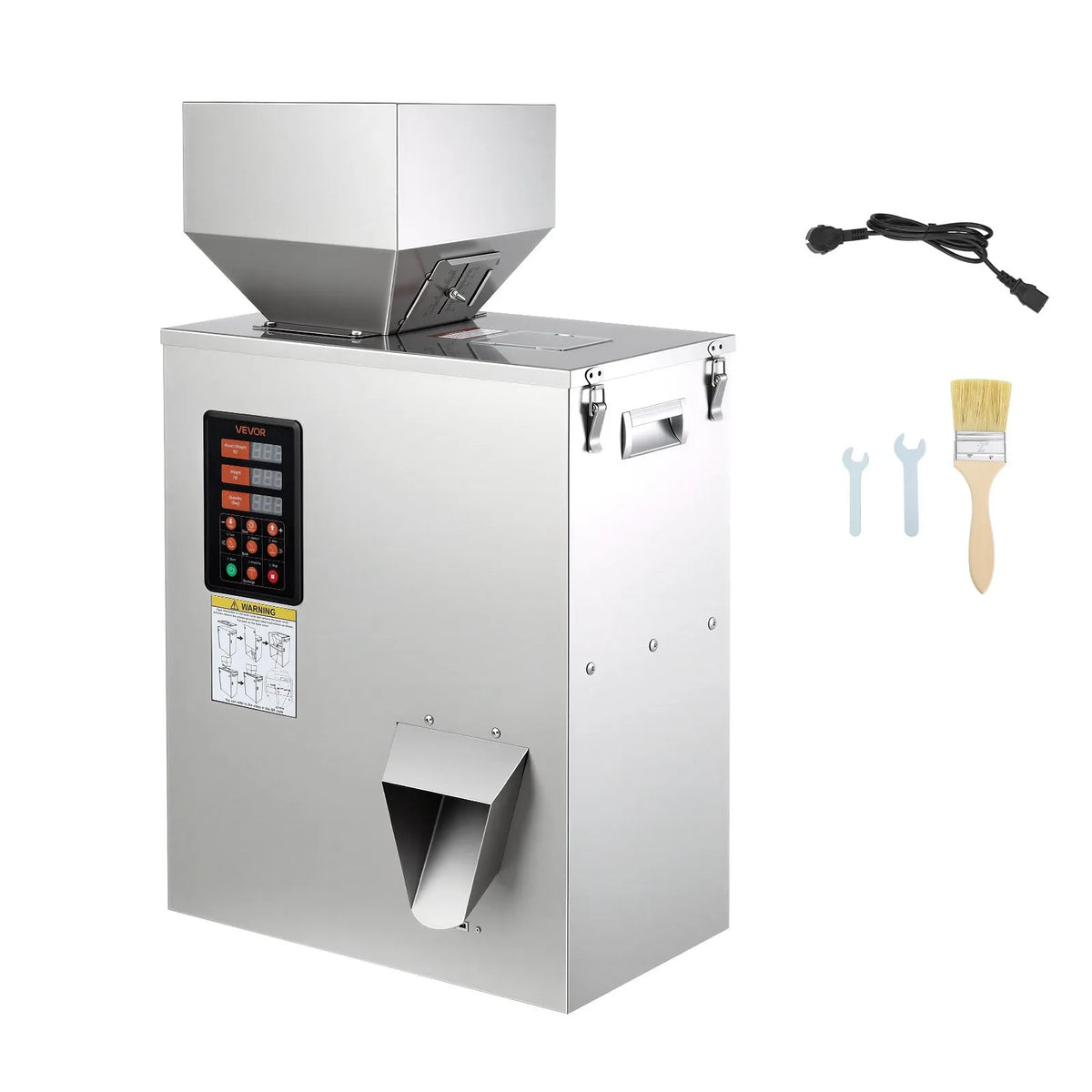 VEVOR Powder Filling Machine 10–500 g, Automatic Dispenser with Smart Weighing, Stainless Steel