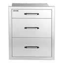 VEVOR āra virtuves atvilktņu bloks, 3 līmeņi, 51,8 × 52 × 44,2 cm, iebūvējams BBQ salā, ar rokturiem