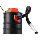 VEVOR 15 l pelnu putekļsūcējs ar 1200 W jaudu, tērauda korpusu, divpakāpju filtrāciju un 0,8 m šļūteni kamīniem, krāsnīm un griliem