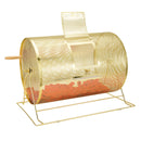 VEVOR misiņa pārklājuma loterijas bungas 376 × Ø540 mm, metāla izlozes grozs ar koka rokturi, ietilpība līdz 10000 biļetēm vai 300 pingponga bumbiņām, piemērots bingo un balsošanai