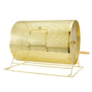 VEVOR misiņa pārklājuma loterijas bungas 376 × Ø540 mm, metāla izlozes grozs ar koka rokturi, ietilpība līdz 10000 biļetēm vai 300 pingponga bumbiņām, piemērots bingo un balsošanai