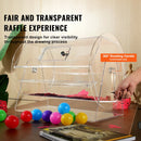 VEVOR akrila loterijas bungas, ietilpība līdz 10000 biļetēm vai 300 loterijas bumbiņām, profesionāls izlozes grozs ar 2 atslēgām, caurspīdīga izlozes bungas loterijām un bingo spēlēm