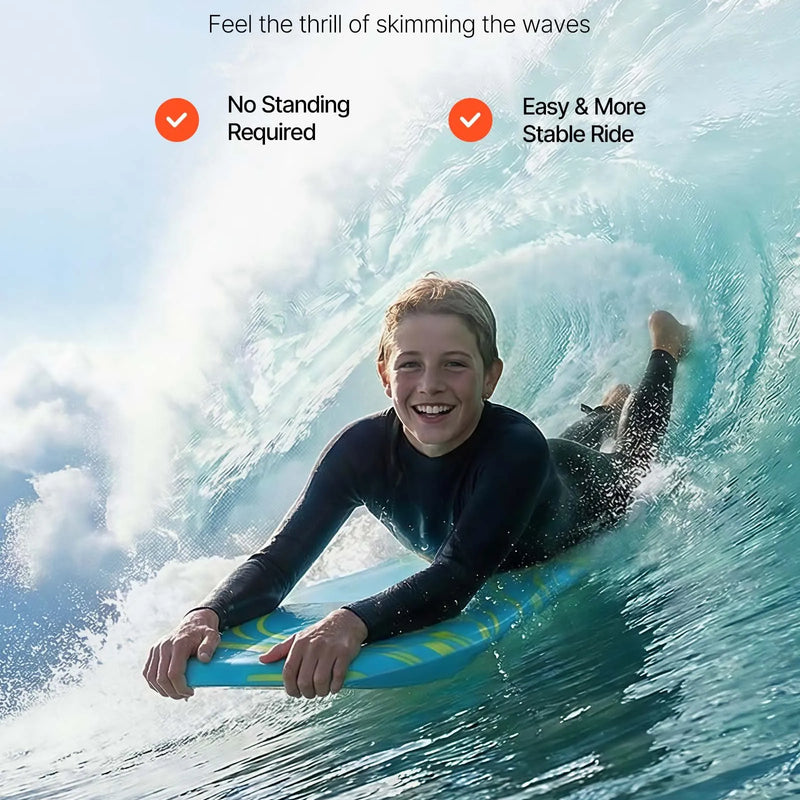 VEVOR bodyboards 1055 mm, EPS putu kodols, ar plaukstas siksnu, UV izturīgs, iesācējiem un jauniešiem līdz 82 kg - ZEMLETES.LV