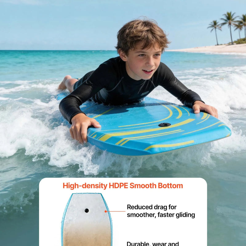 VEVOR bodyboards 1055 mm, EPS putu kodols, ar plaukstas siksnu, UV izturīgs, iesācējiem un jauniešiem līdz 82 kg - ZEMLETES.LV