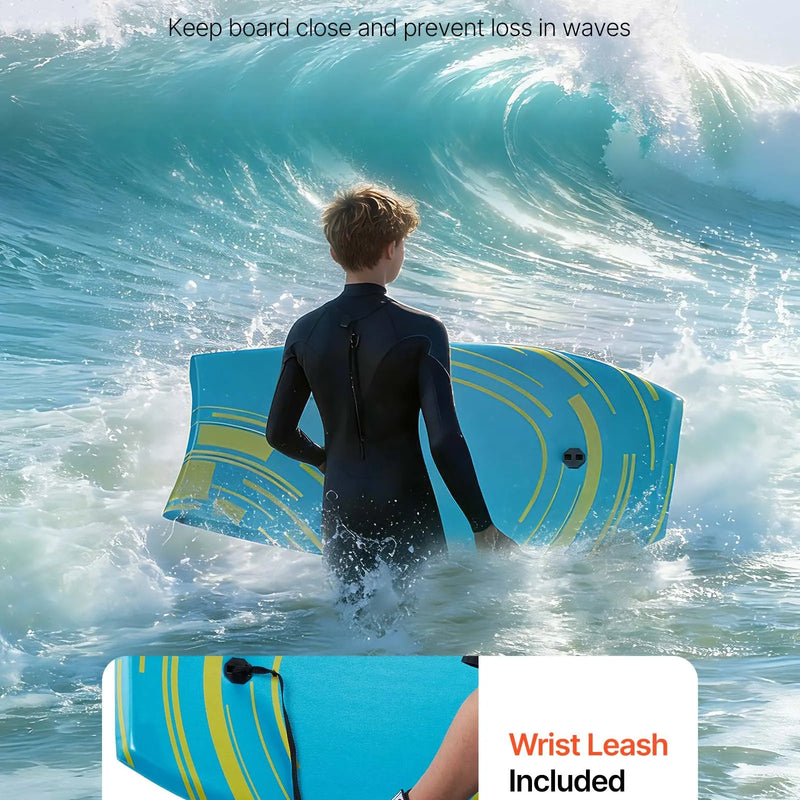 VEVOR bodyboards 1055 mm, EPS putu kodols, ar plaukstas siksnu, UV izturīgs, iesācējiem un jauniešiem līdz 82 kg - ZEMLETES.LV