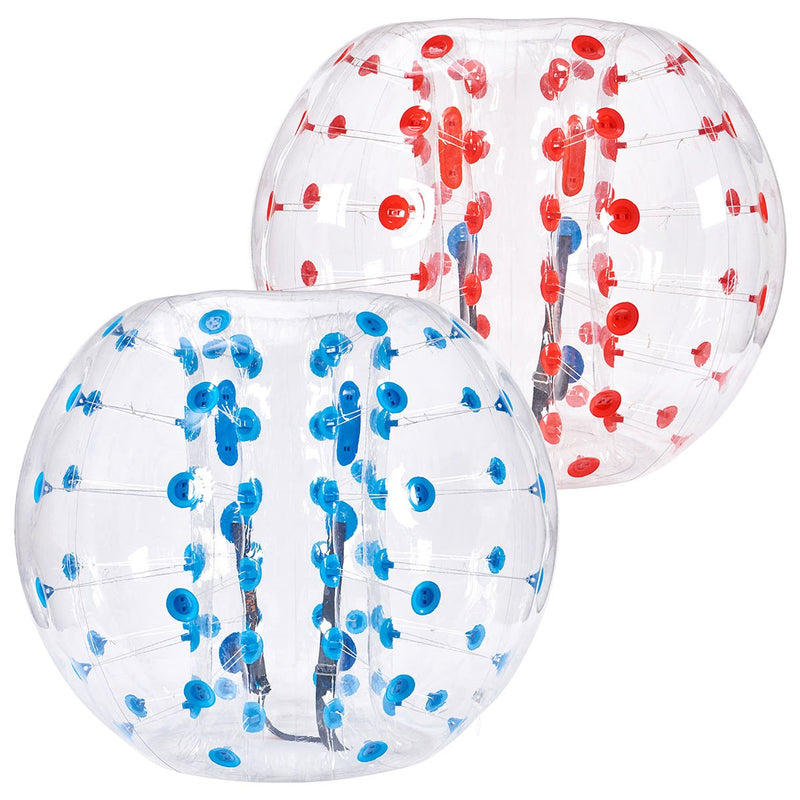 VEVOR piepūšamās bumper bumbas 2 gab., 1,5 m sumo zorb bumbas pusaudžiem un pieaugušajiem, 0,8 mm PVC cilvēka kāmja burbuļbumbas āra komandu spēlēm dārzā, pagalmā un parkā