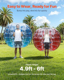 VEVOR piepūšamās bumper bumbas 2 gab., 1,5 m sumo zorb bumbas pusaudžiem un pieaugušajiem, 0,8 mm PVC cilvēka kāmja burbuļbumbas āra komandu spēlēm dārzā, pagalmā un parkā