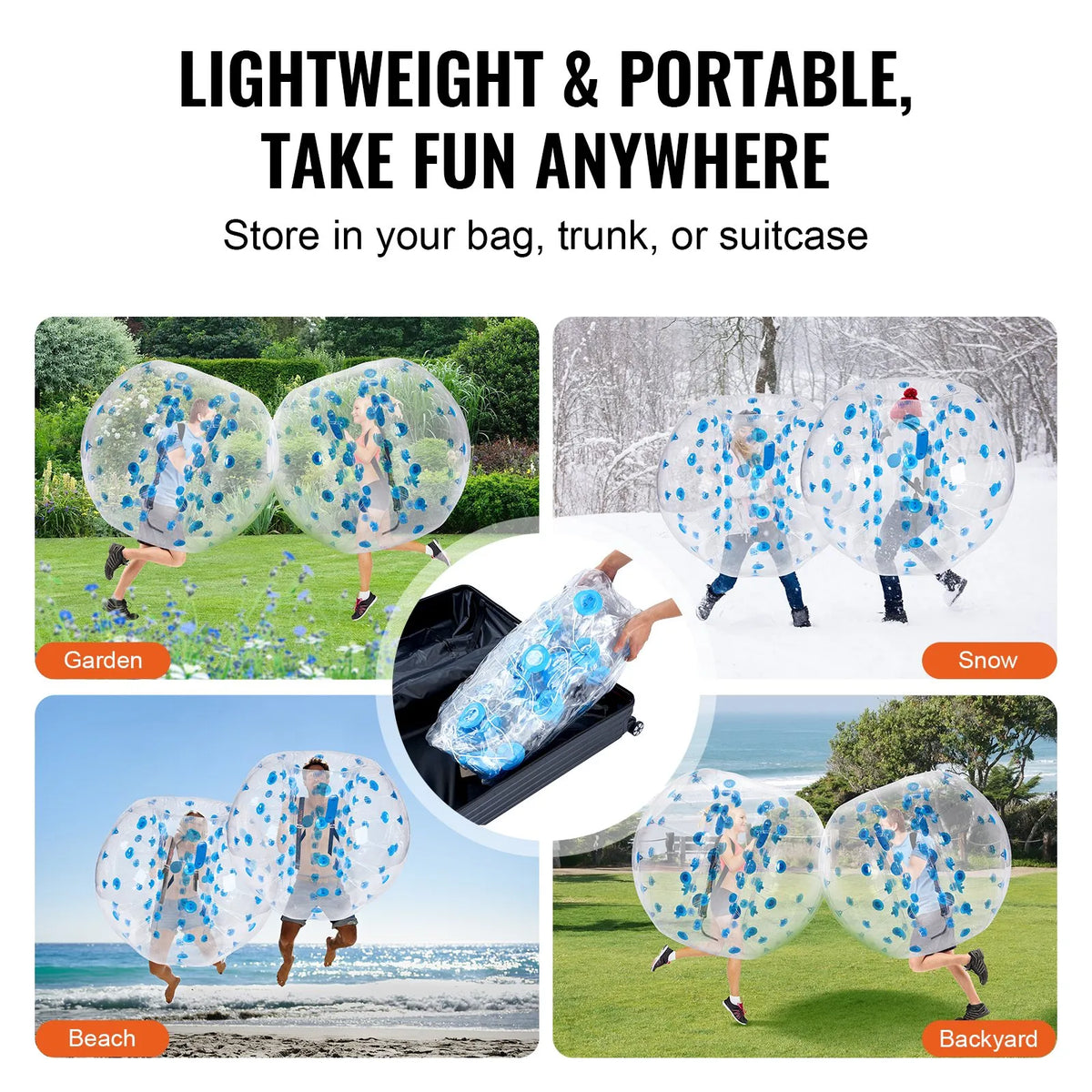 VEVOR Inflatable Sumo Bumper Ball 1.5 m for Teenagers and Adults, 0.8 mm PVC, 1 pc