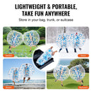 VEVOR piepūšamā bumper bumba 1 gab., 1,5 m sumo zorb bumba pusaudžiem un pieaugušajiem, 0,8 mm PVC cilvēka kāmja burbuļbumba āra komandu spēlēm dārzā, pagalmā un parkā