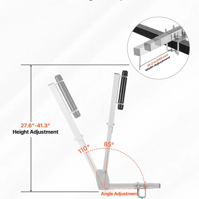 VEVOR laivu piekabes vadotnes 700–1050 mm regulējams augstums, 2 gab., pastiprinātas ar rullīšu vadību, piemērotas lielākām makšķerēšanas un sporta laivām - ZEMLETES.LV