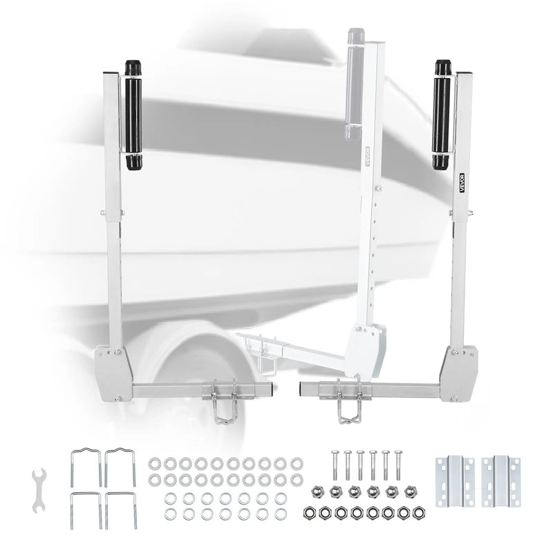 VEVOR laivu piekabes vadotnes 700–1050 mm regulējams augstums, 2 gab., pastiprinātas ar rullīšu vadību, piemērotas lielākām makšķerēšanas un sporta laivām - ZEMLETES.LV