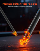 VEVOR viengabala break/jump biljarda kija 1473,2 mm, 554 g smaga kija ar oglekļa šķiedras kātu un kļavas roktura daļu, jaudīgiem sitieniem un lēciena sitieniem, piemērota pieaugušajiem mājai un birojam