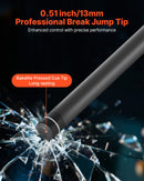 VEVOR viengabala break/jump biljarda kija 1473,2 mm, 554 g smaga kija ar oglekļa šķiedras kātu un kļavas roktura daļu, jaudīgiem sitieniem un lēciena sitieniem, piemērota pieaugušajiem mājai un birojam